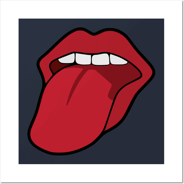 Tongue Out Wall Art by LineXpressions